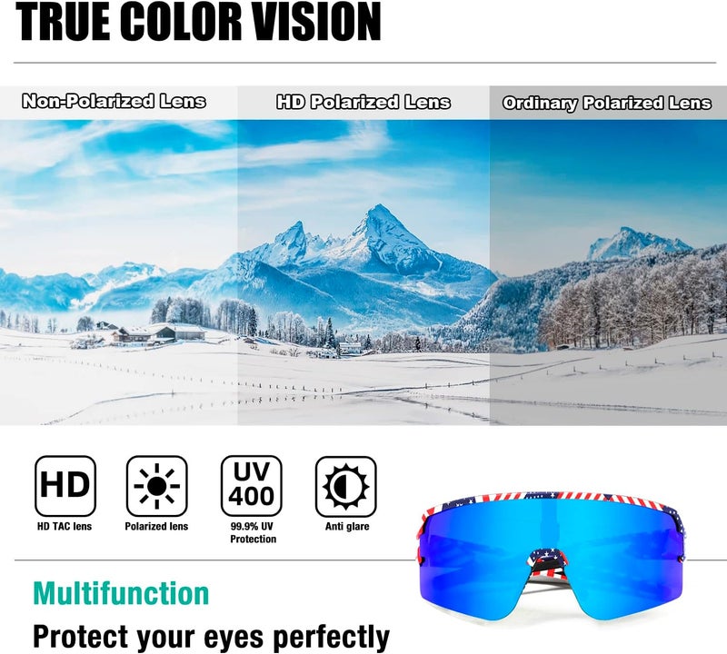 AVV Store Polarized cycling glasses sports sunglasses,UV400 Protection Fishing Driving running baseball sunglasses for men women - Image 3
